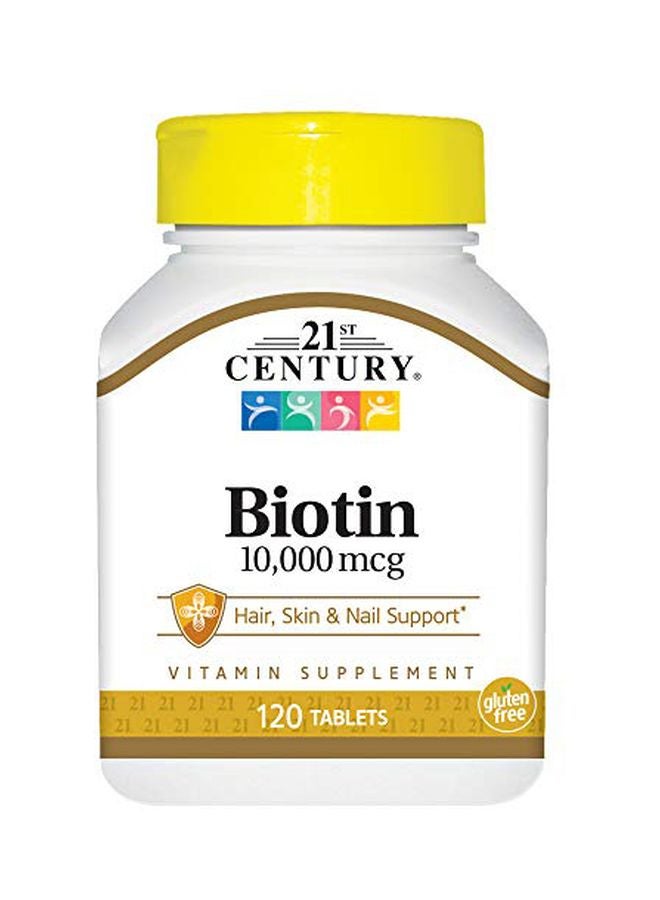 القرن الحادي والعشرون مكمل غذائي بفيتامين البيوتين، 10000 ميكروجرام، 120 قرصاً - Image 1